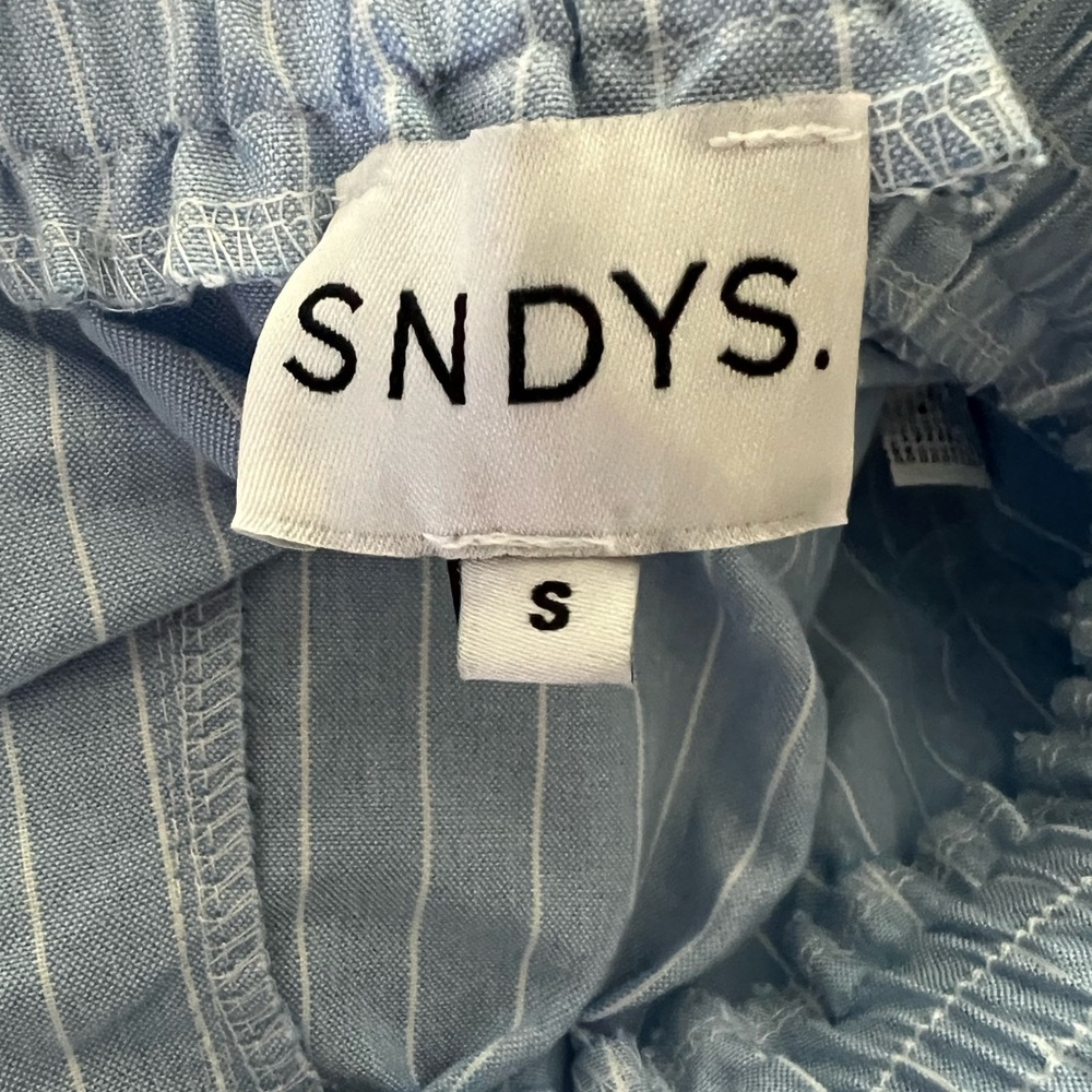SNDYS X Revole Blue Striped Women's Shorts - Picture 5 of 5